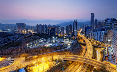 Naklejka na ściany i meble traffic in Hong Kong
