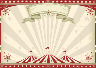 Horizontal vintage circus - obrazy, fototapety, plakaty