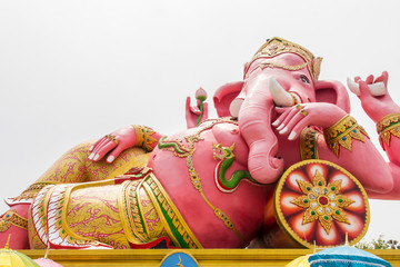 The biggest pink Ganesh  - Nakornnayok, Thailand