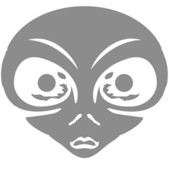 Grauer Grey Alien Kopf