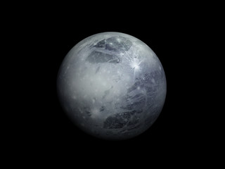 3D-rendering of the planet Pluto, high resolution
