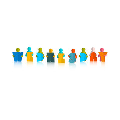 Wednesday Colorful Title - Paper Cut People
