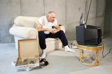 Rapt TV Watcher