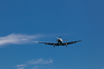 Airplane flying in the sky