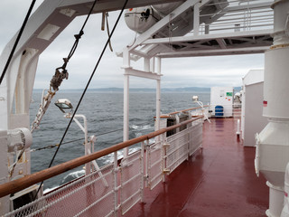 Sea viewed through ferry, Quebec, Canada