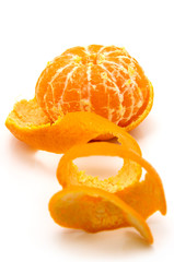 Peeled tangerine