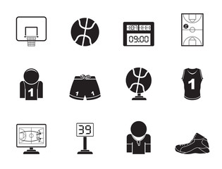 Silhouette Basketball and sport icons