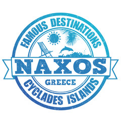Naxos, famous destinations stamp
