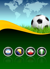 World Cup Brazil 2014 flags countries © graphilandia