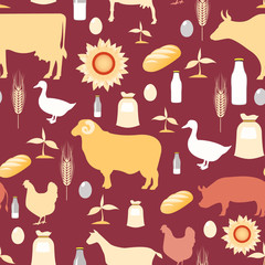 Farming seamless pattern