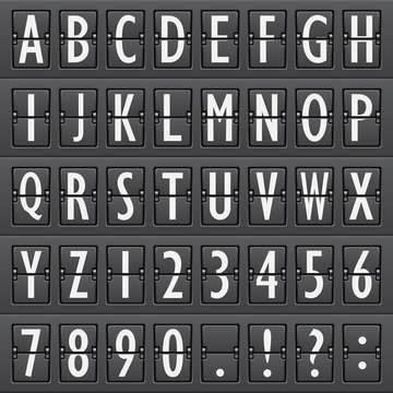 Airport board alphabet