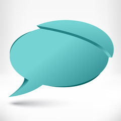 Speech bubble origami style. Vector abstract background.