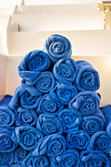 Stack of rolled towels