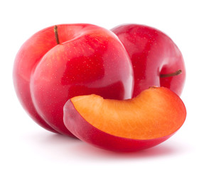 Sweet plum isolated on white background cutout