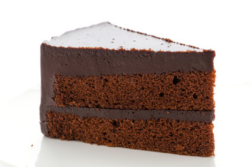 Cake chocolate isolated on white background
