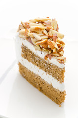 Coffee cake isolated on white background