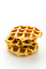Waffle isolated on white background