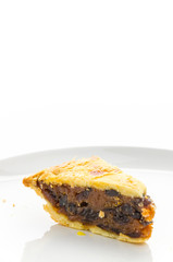 Apple pie isolated on white background