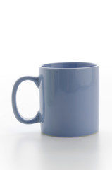 Color mug isolated on white