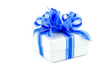 Gift box isolated white background