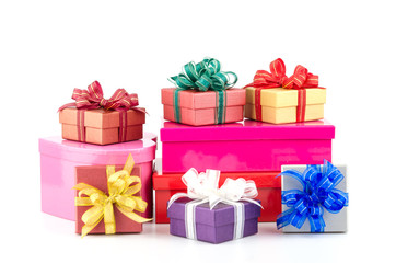 Gift box isolated white background