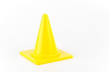 Traffic cones isolated white background