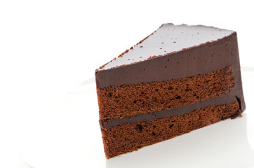 Cake chocolate isolated on white background