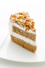 Coffee cake isolated on white background