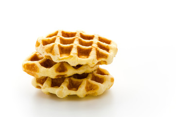 Waffle isolated on white background