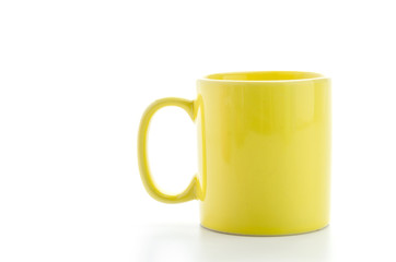 Color mug isolated on white