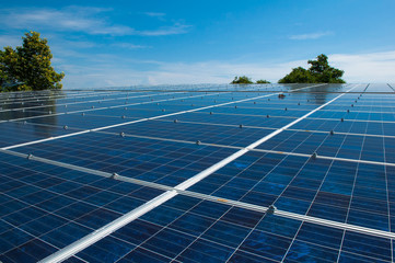 Solar panel on a habitat rooftop