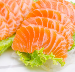 Salmon sashimi