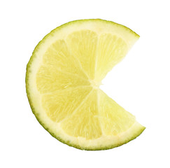 Lime close up isolated on white