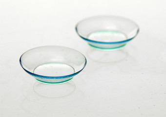 contact lenses isolated on white