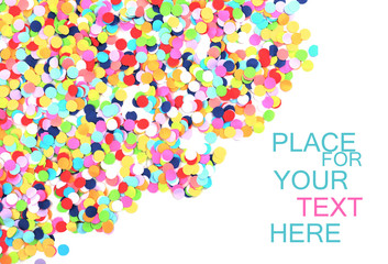 Confetti isolated on white