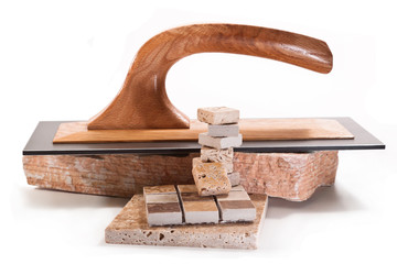 Facing with tile and stone