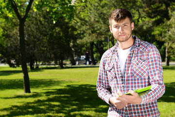 Fototapeta premium Happy student in park