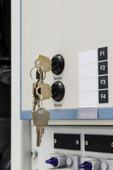 Key switch for electrical control panel