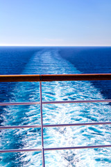 Wake from cruise liner