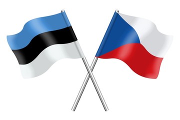 Flags : Estonia and Czech Republic