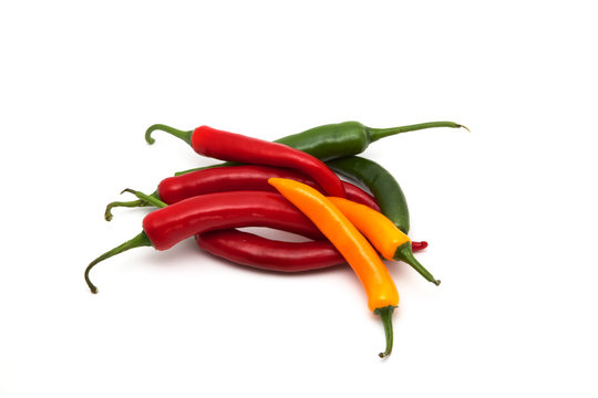 Haufe bunte Chilis