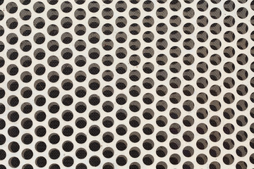 white steel metal with circle perforated holes