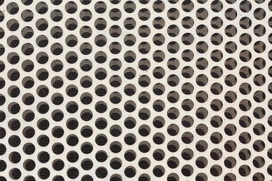 White Steel Metal With Circle Perforated Holes