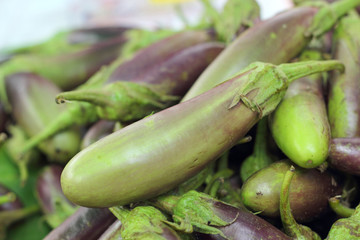 Eggplant purple in the market