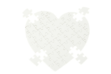 heart made from  puzzle