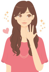 指輪をした女性
