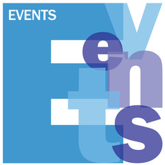 Fototapeta premium EVENTS Letter Collage (calendar coming up corporate)