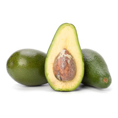 avocado isolated on white background