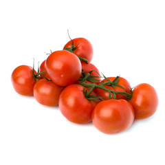 red tomato isolated on the white background