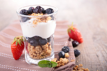 muesli with blueberry